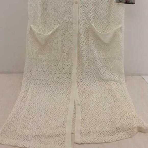 NWT Donna White Knitted Bikini Bathing Suit Cover Up Dress size Medium - Picture 3 of 6